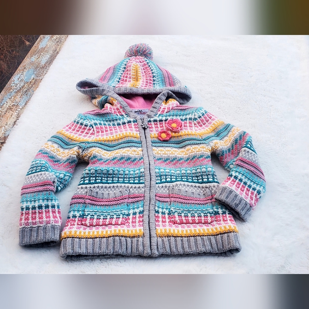 Soft Pink Fleece Zip Up Hoodie Sweather Size 3T